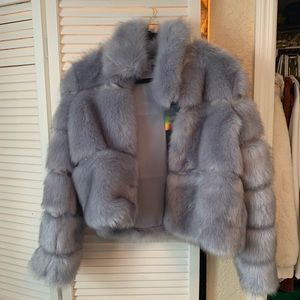 Misguided faux fur jacket
